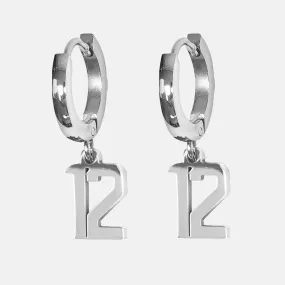 12 Number Earring - Stainless Steel