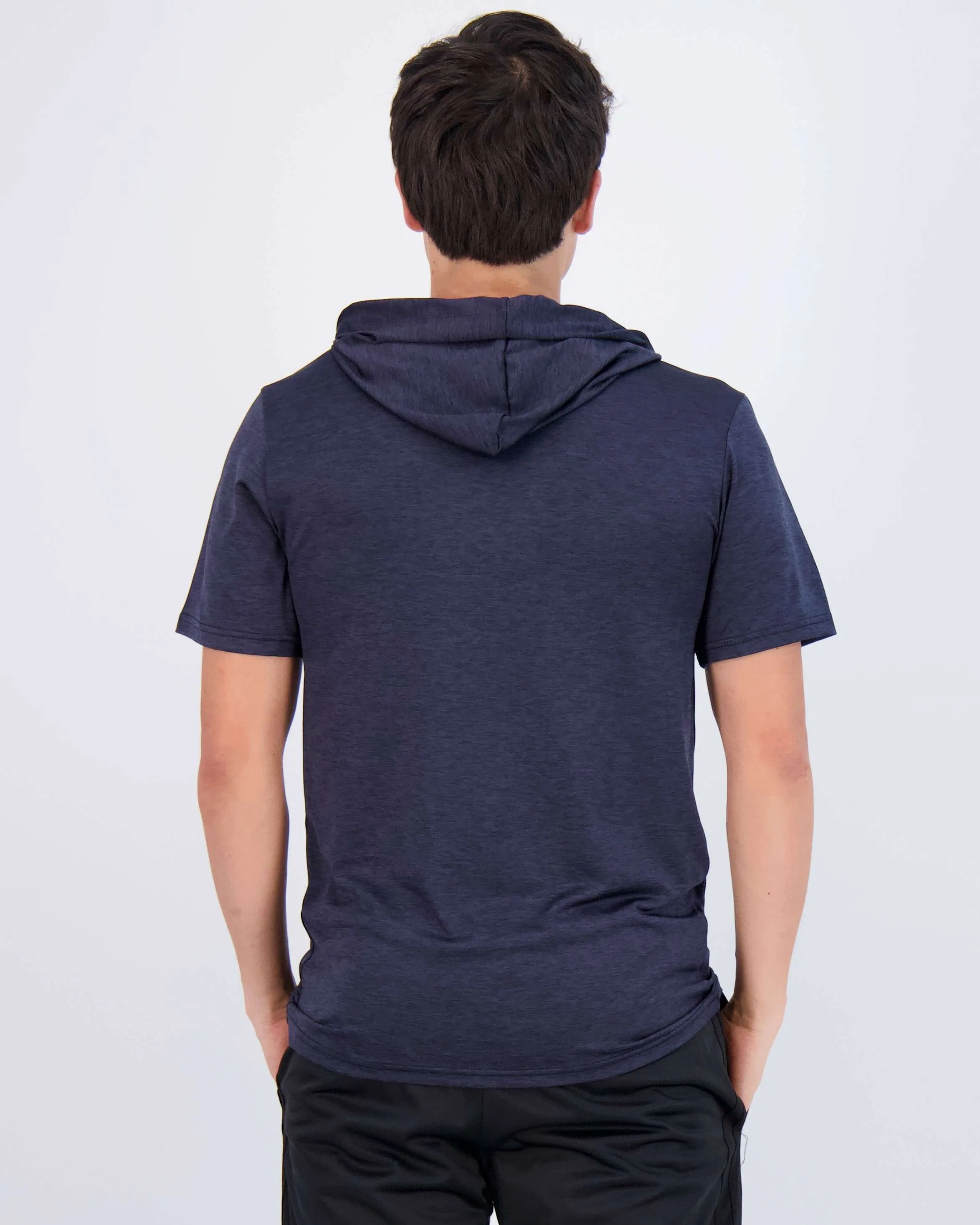 3 Pack: Mens Dry Fit Short Sleeve Active Hoodie Pullover (Available In Big & Tall)