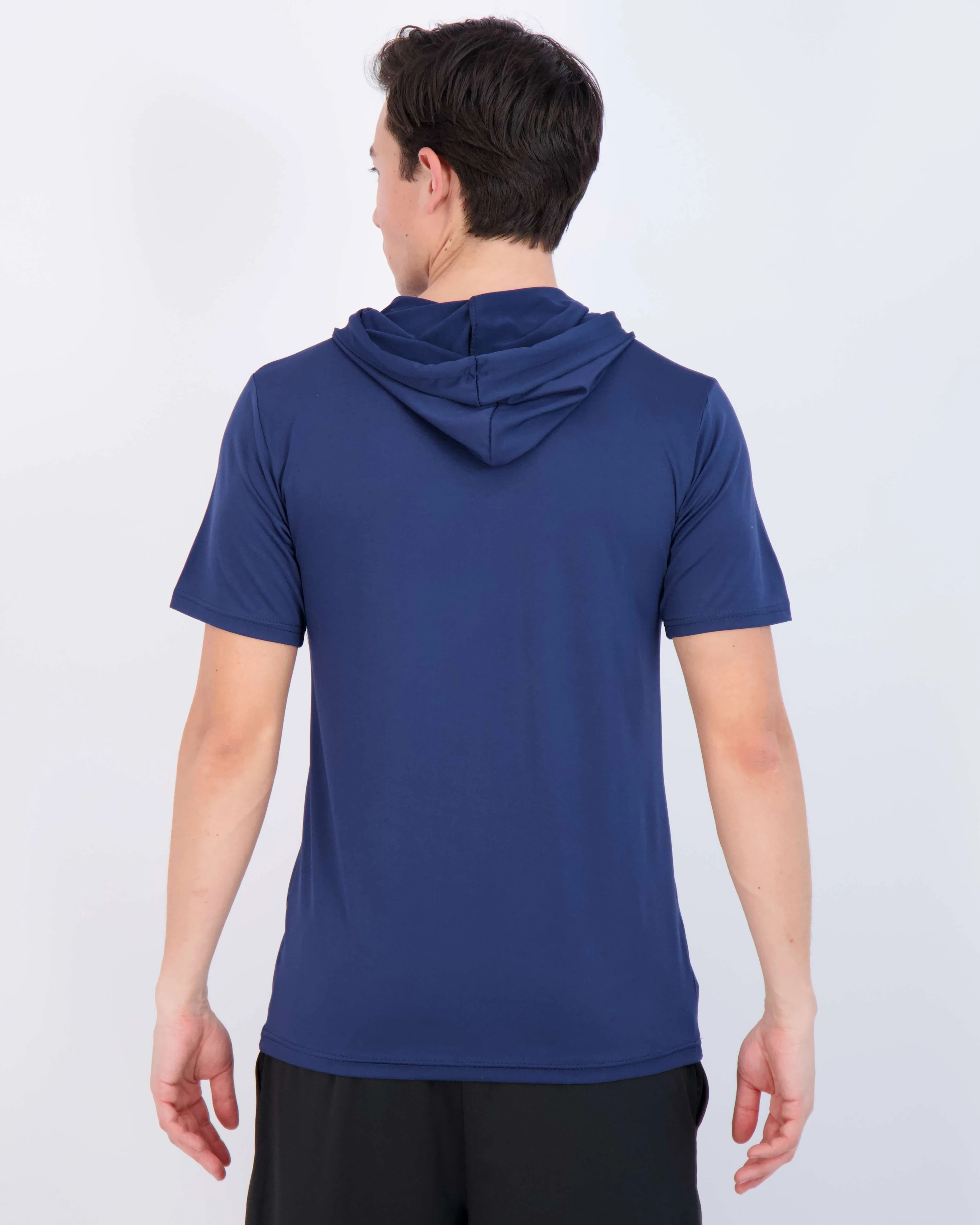 3 Pack: Mens Dry Fit Short Sleeve Active Hoodie Pullover (Available In Big & Tall)