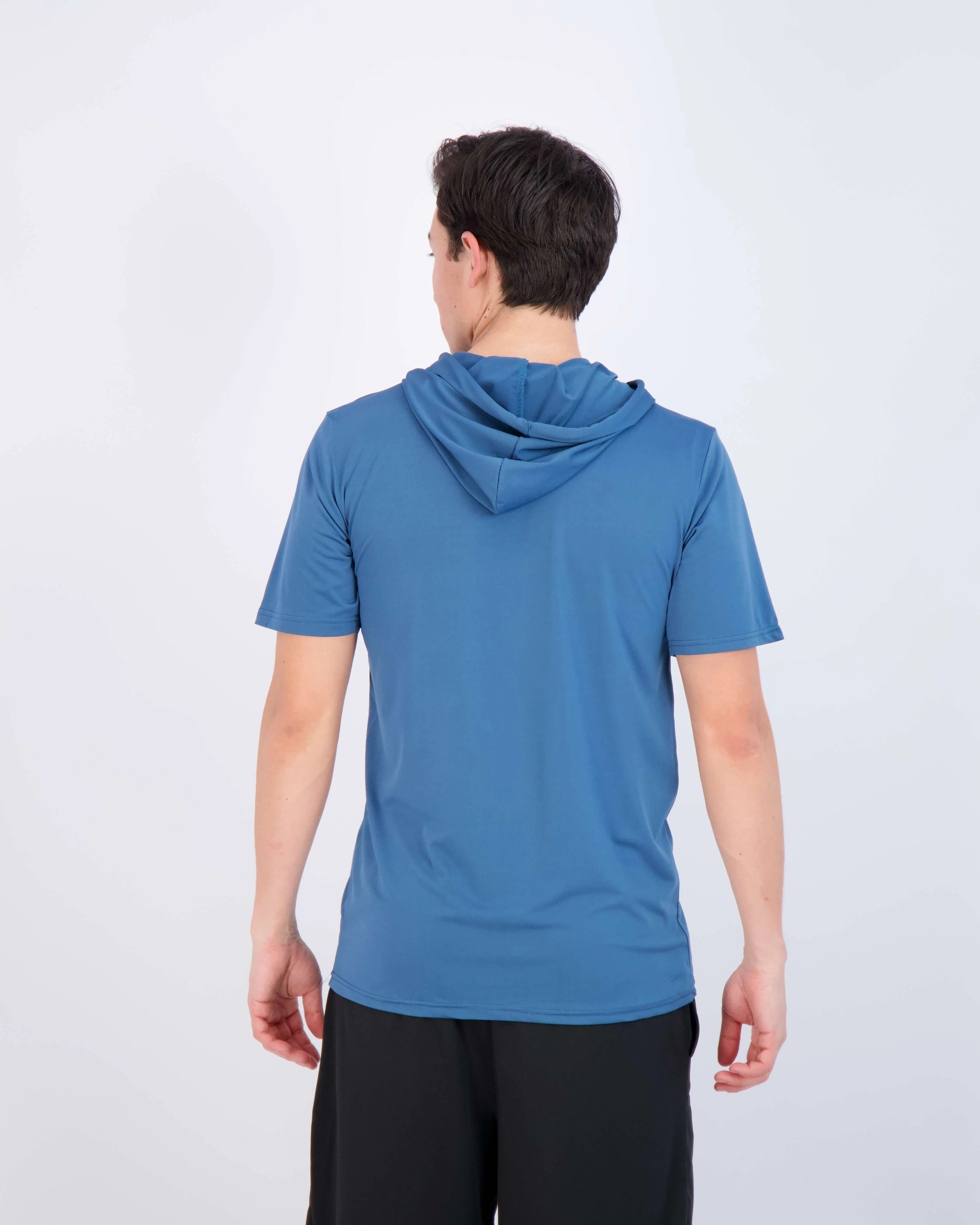 3 Pack: Mens Dry Fit Short Sleeve Active Hoodie Pullover (Available In Big & Tall)