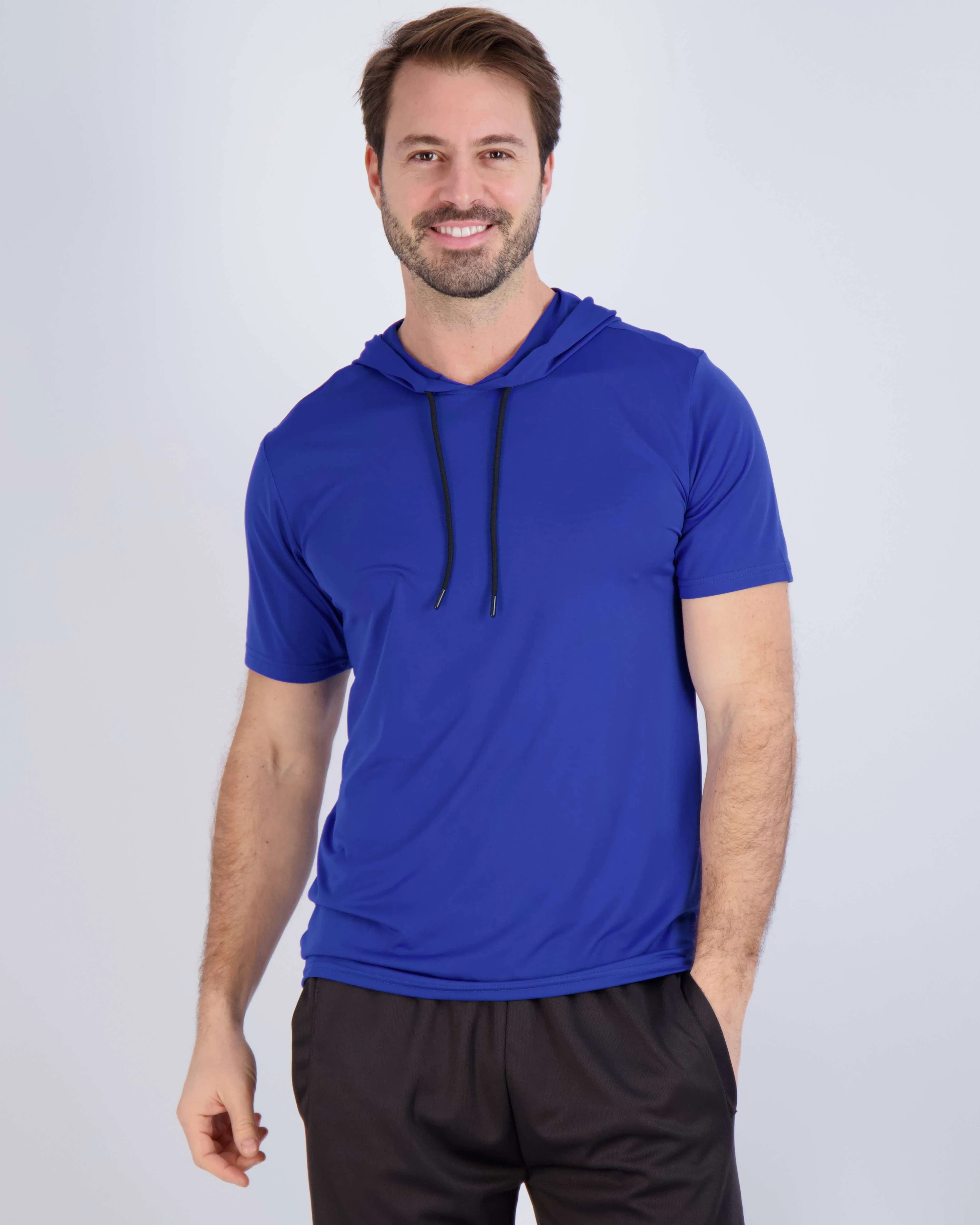 3 Pack: Mens Dry Fit Short Sleeve Active Hoodie Pullover (Available In Big & Tall)