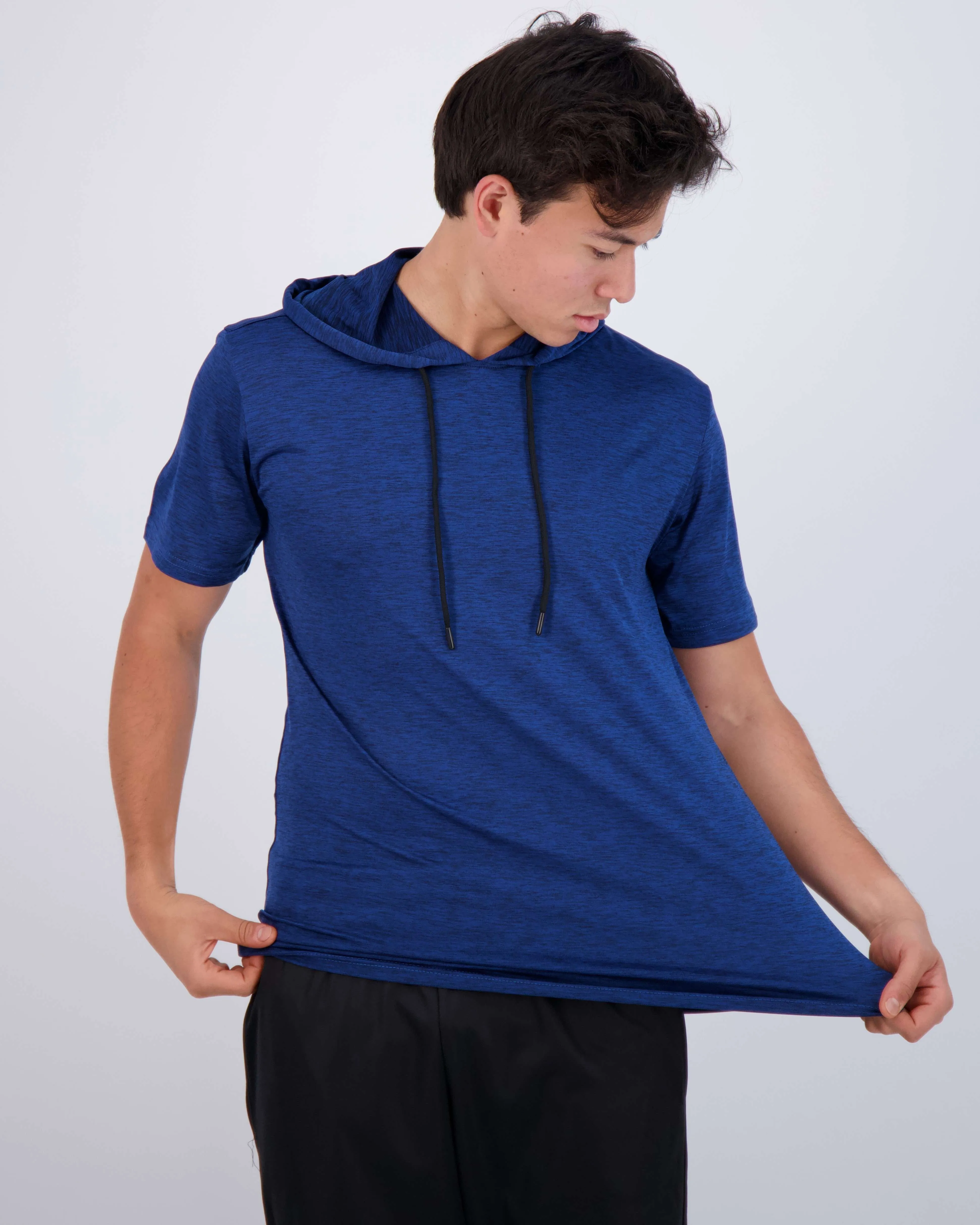 3 Pack: Mens Dry Fit Short Sleeve Active Hoodie Pullover (Available In Big & Tall)