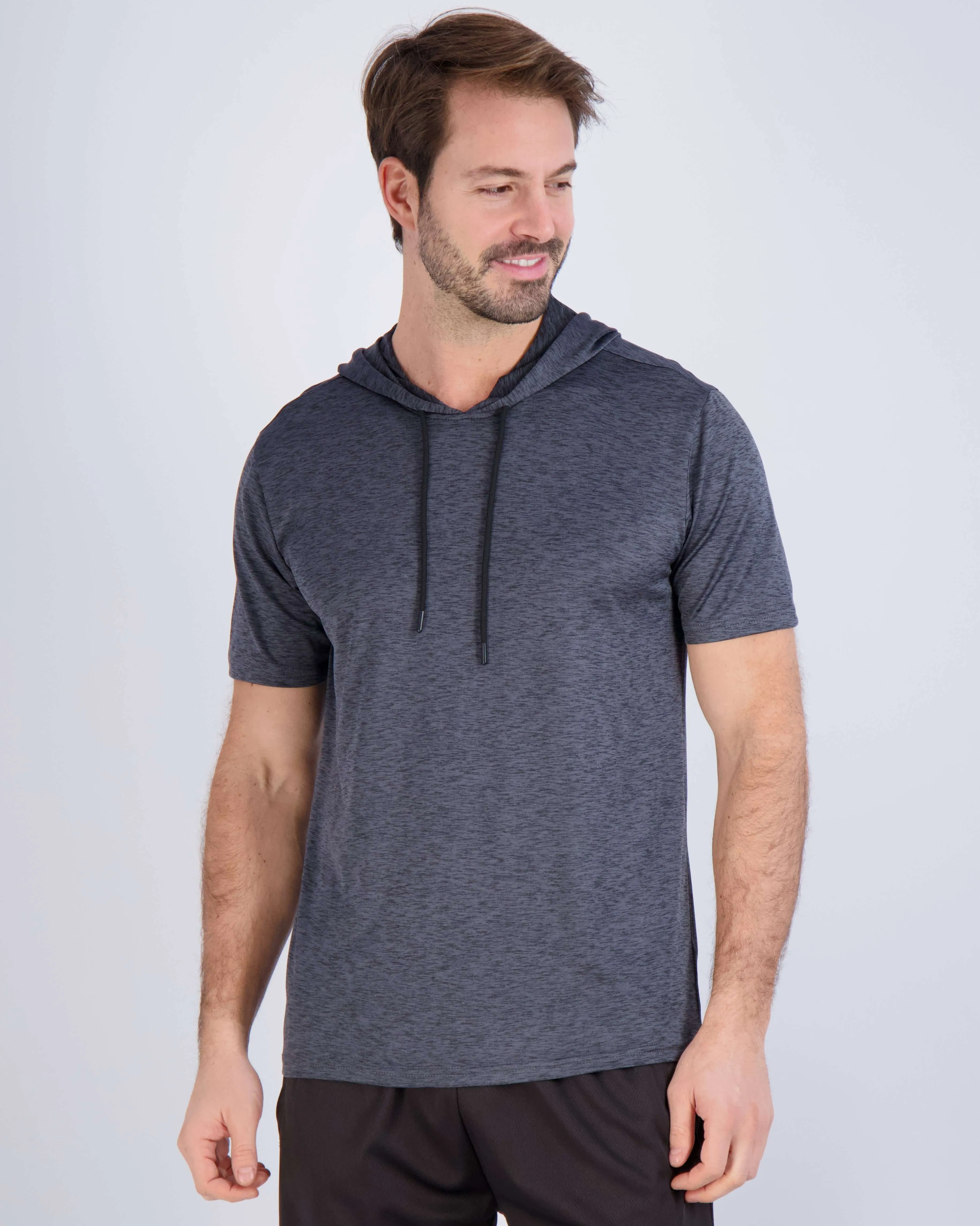 3 Pack: Mens Dry Fit Short Sleeve Active Hoodie Pullover (Available In Big & Tall)