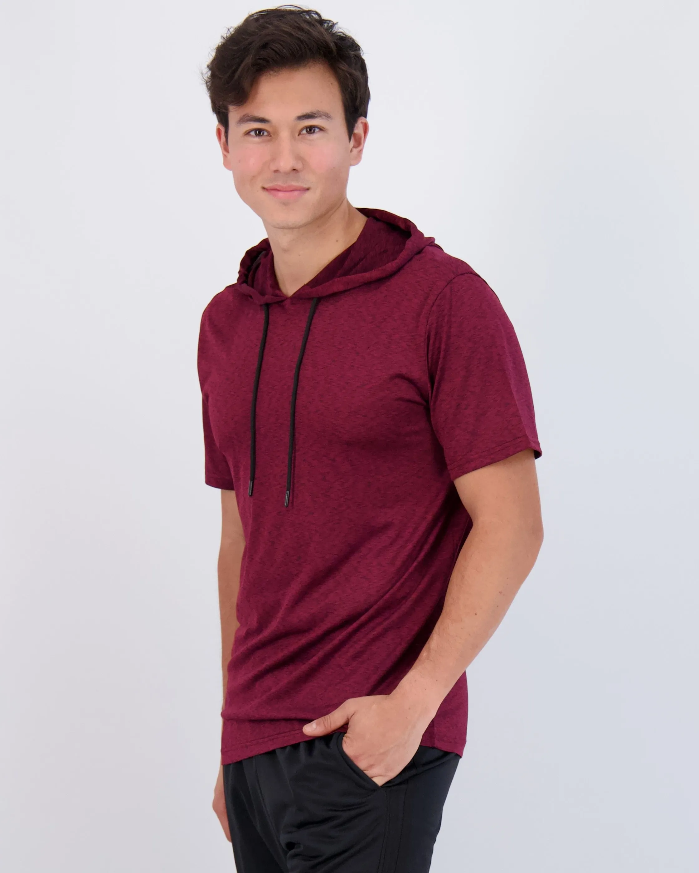 3 Pack: Mens Dry Fit Short Sleeve Active Hoodie Pullover (Available In Big & Tall)