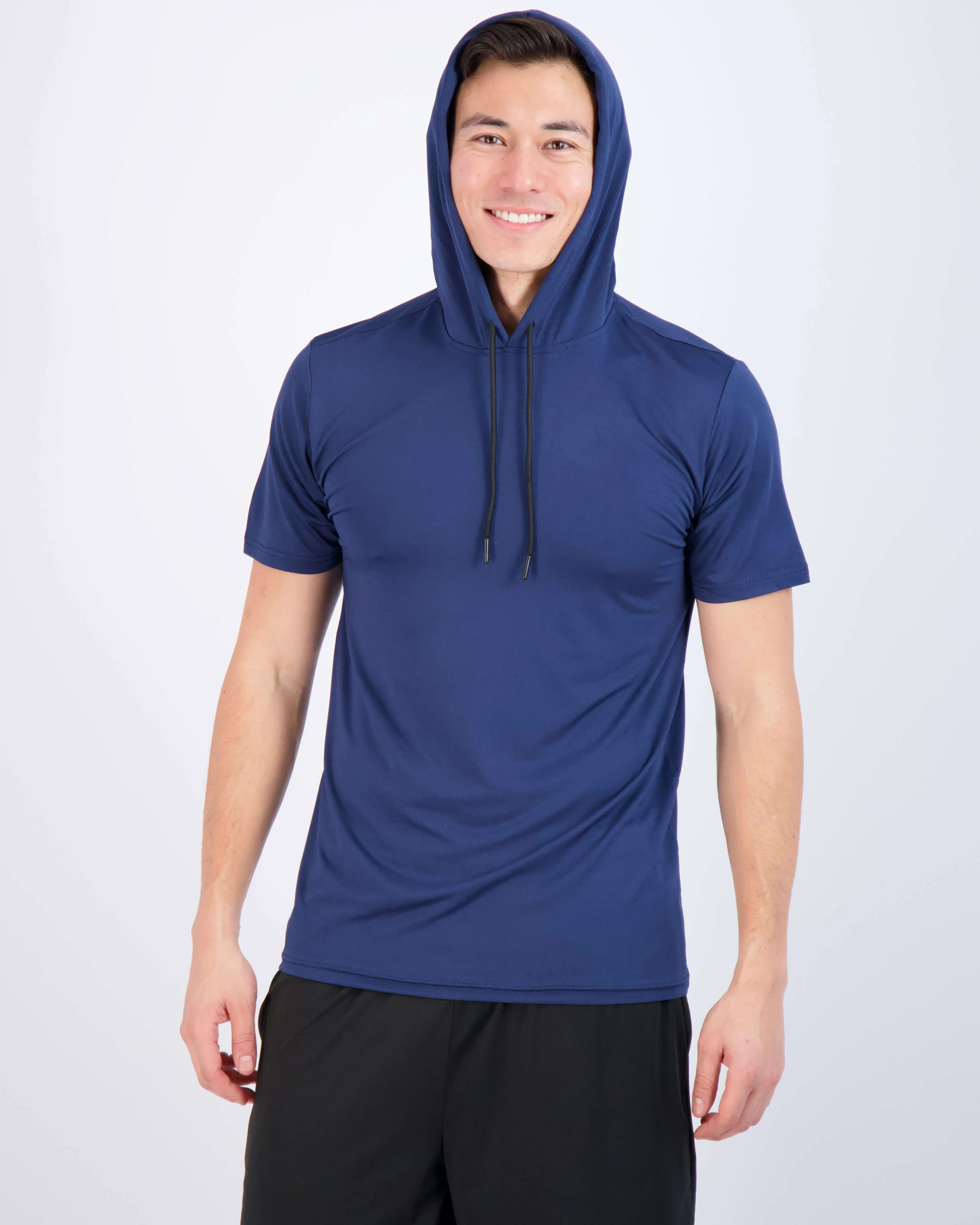 3 Pack: Mens Dry Fit Short Sleeve Active Hoodie Pullover (Available In Big & Tall)