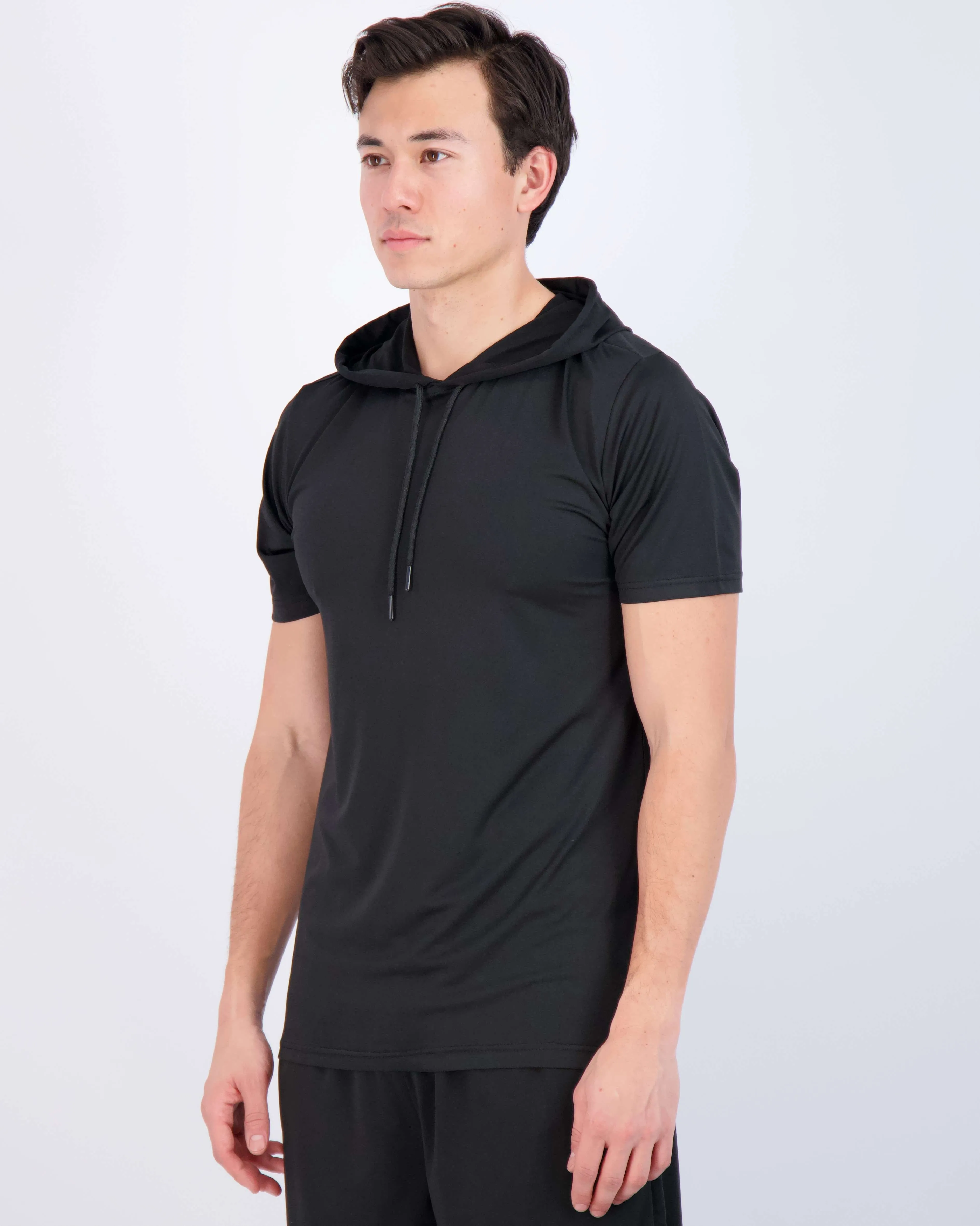 3 Pack: Mens Dry Fit Short Sleeve Active Hoodie Pullover (Available In Big & Tall)