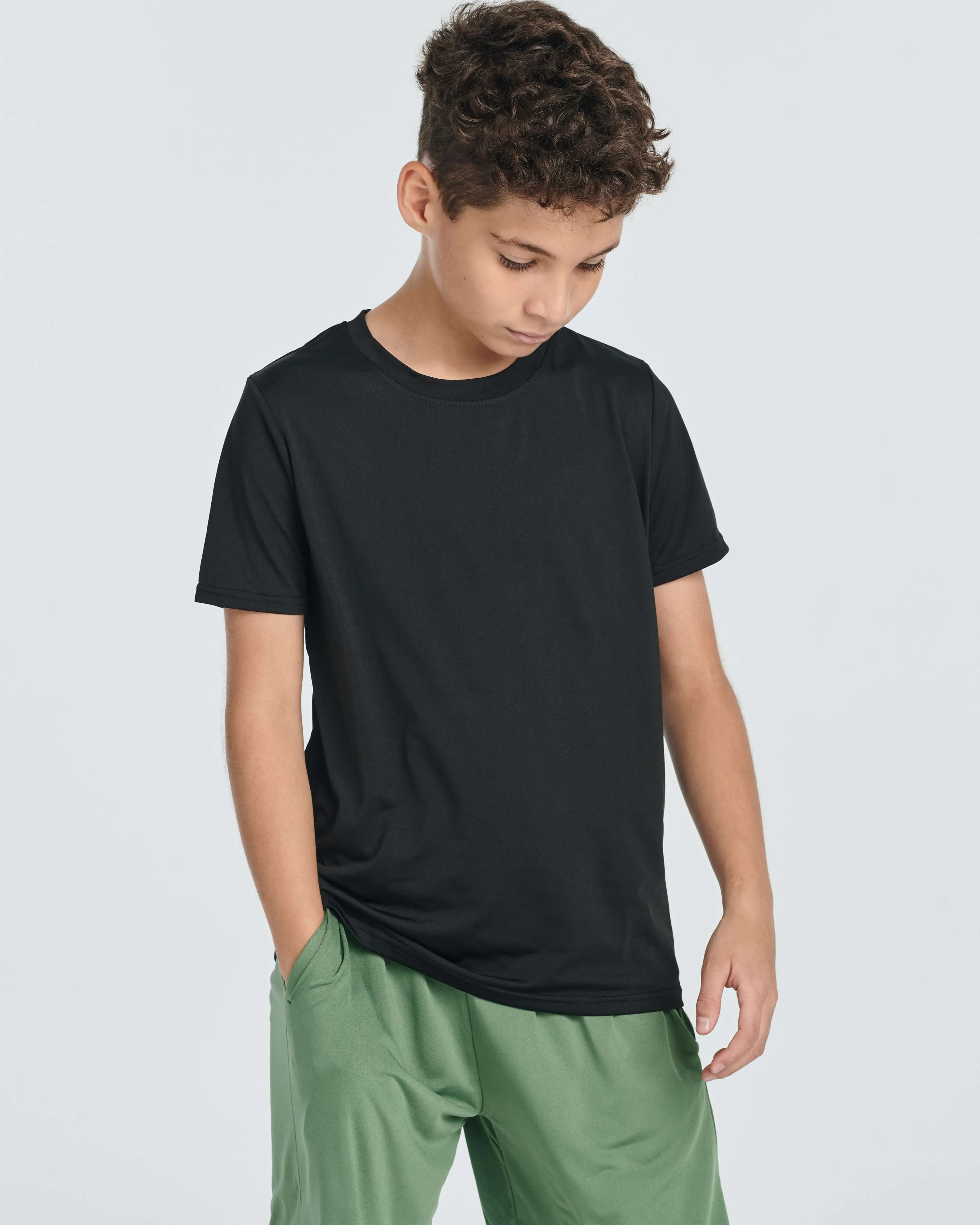 5 Pack: Boys Dry Fit Active Short-Sleeve T-Shirt