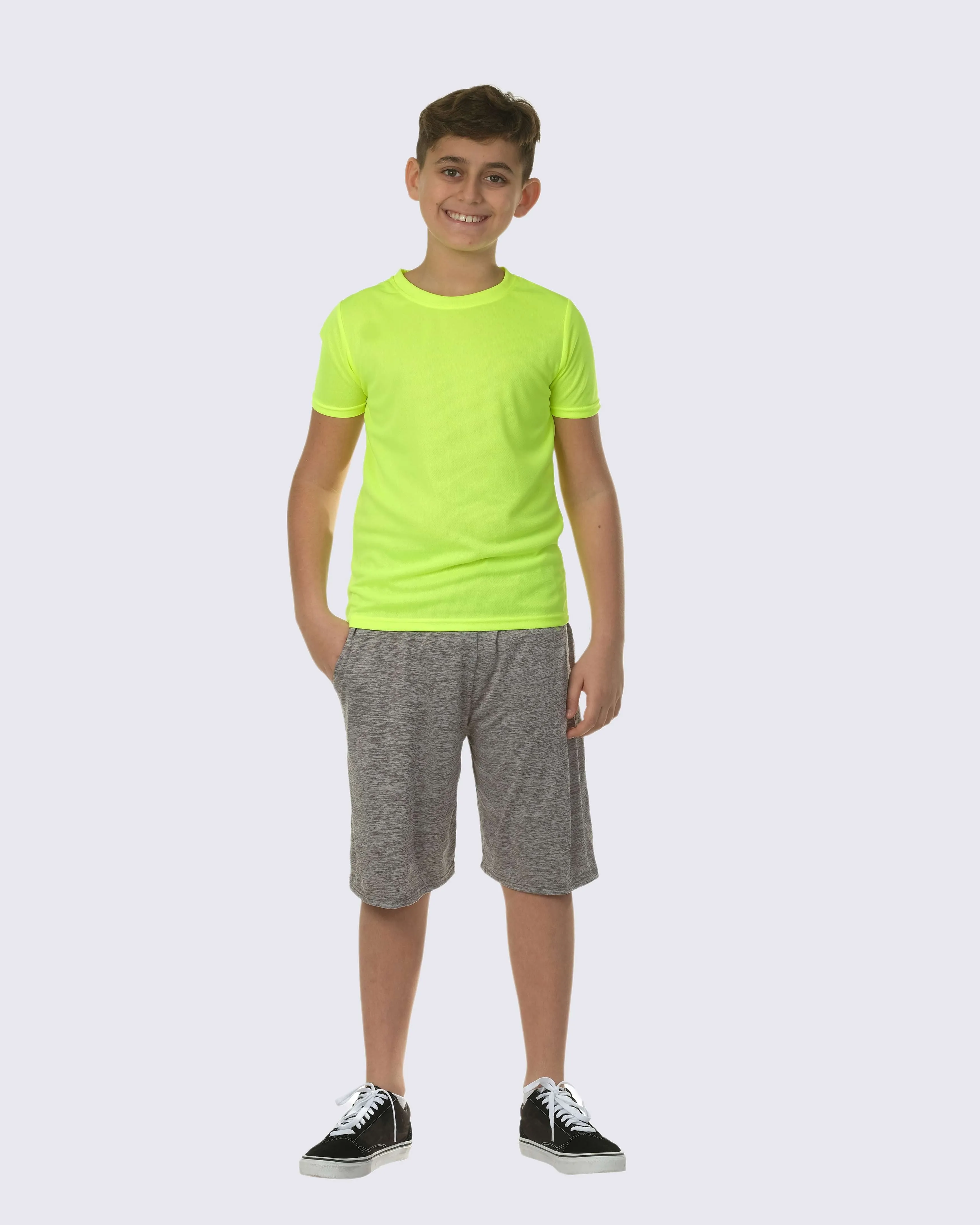 5 Pack: Boys Dry Fit Active Short-Sleeve T-Shirt