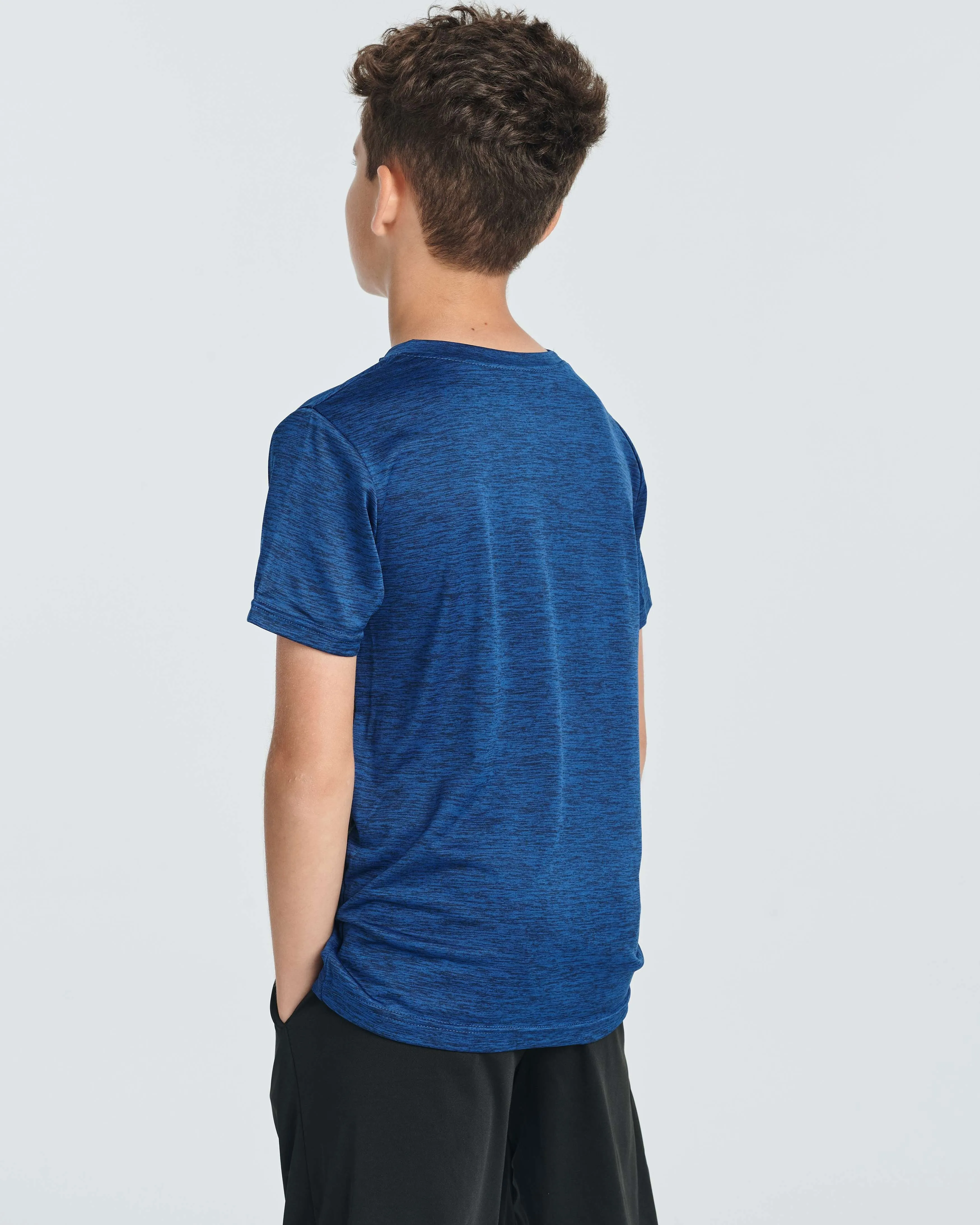 5 Pack: Boys Dry Fit Active Short-Sleeve T-Shirt