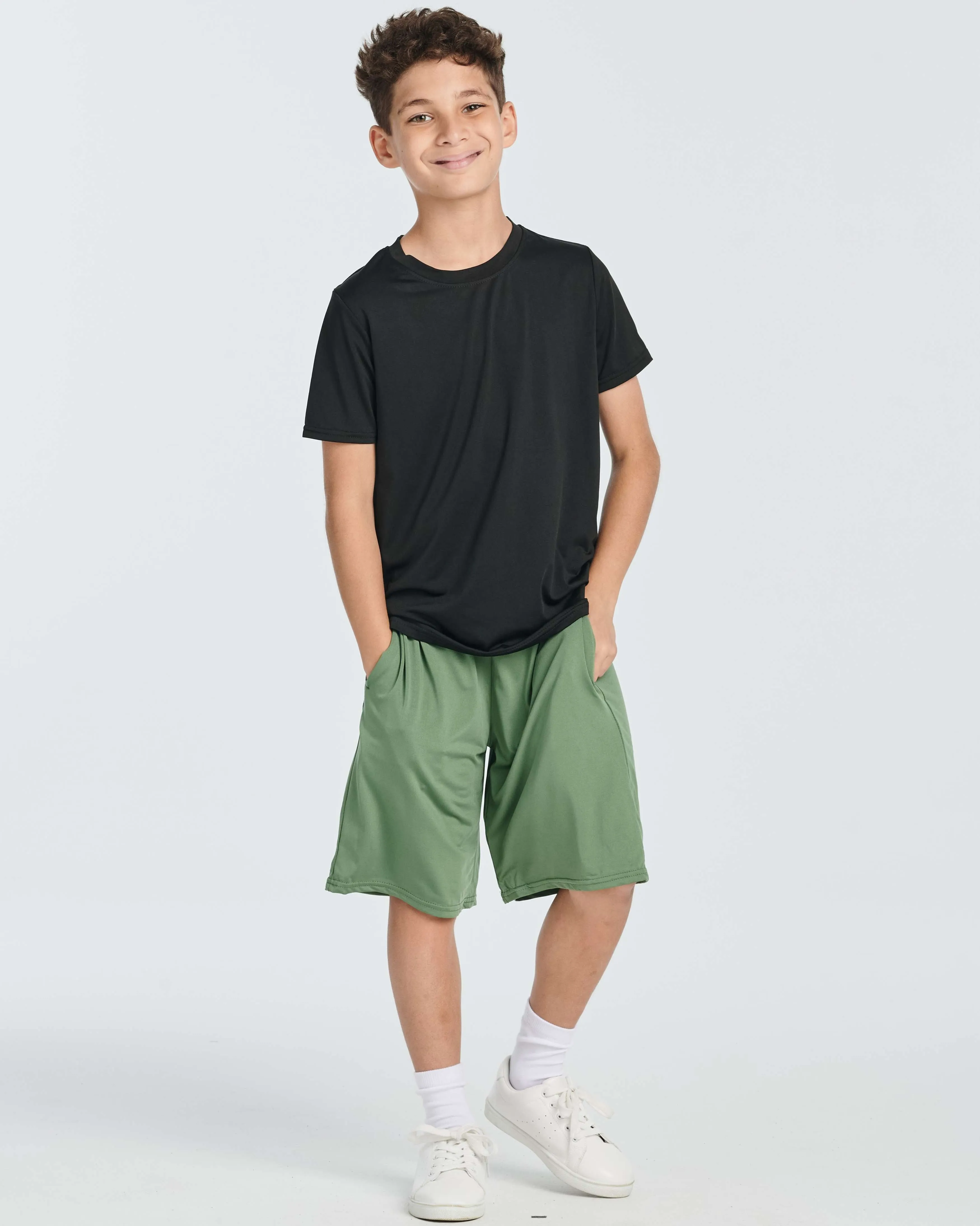 5 Pack: Boys Dry Fit Active Short-Sleeve T-Shirt