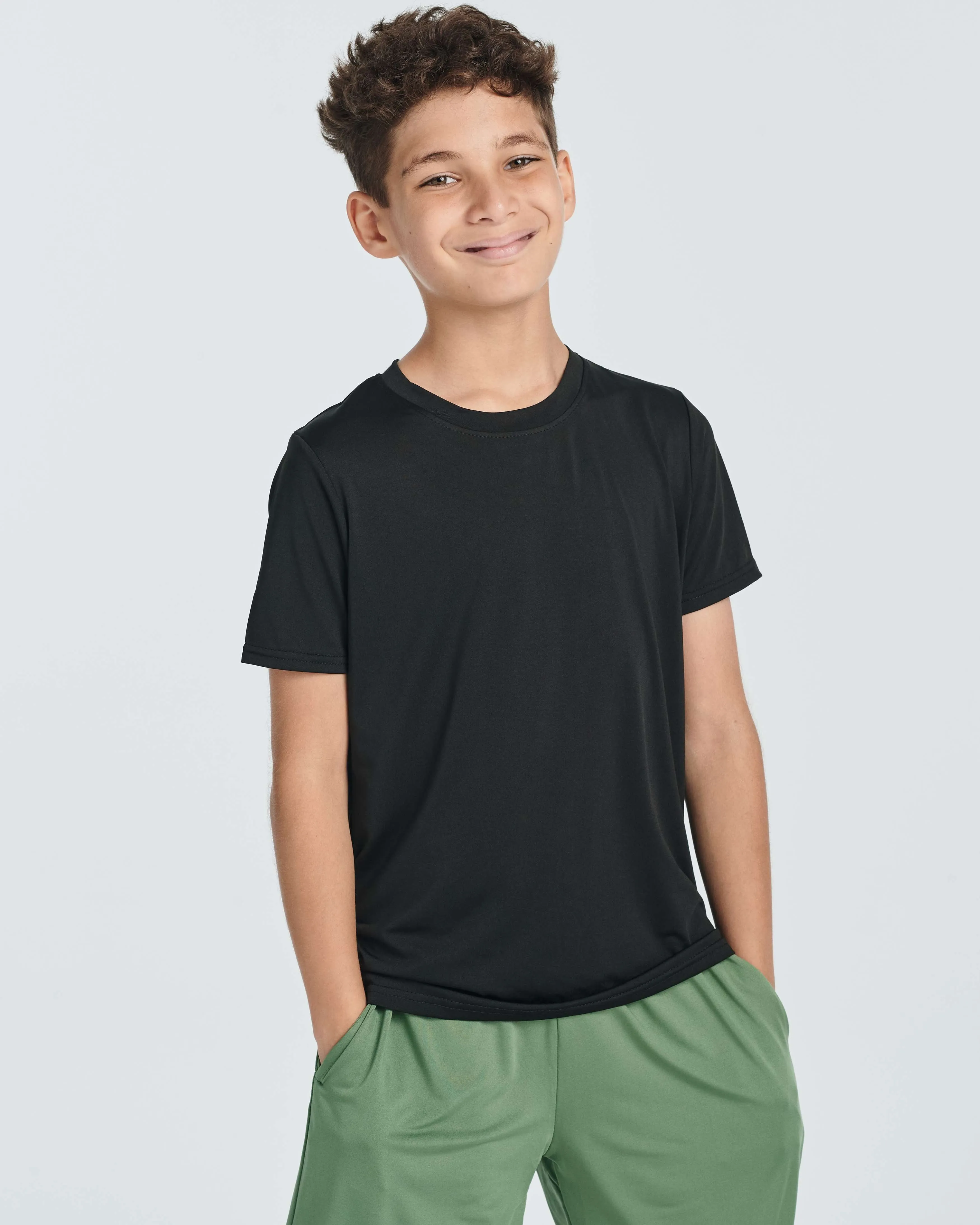 5 Pack: Boys Dry Fit Active Short-Sleeve T-Shirt