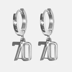 70 Number Earring - Stainless Steel