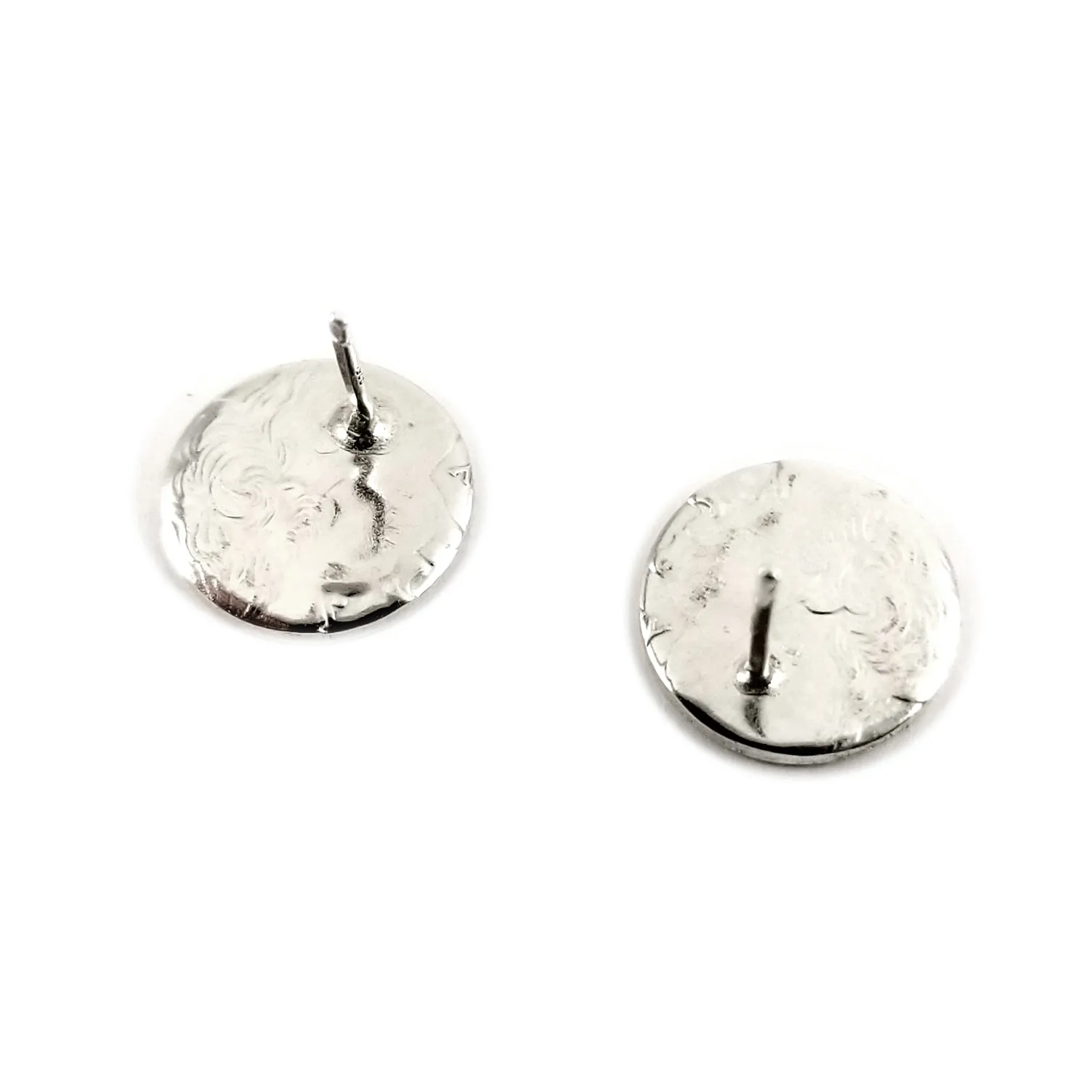 90% Silver State Quarter Punch Out Stud Earrings