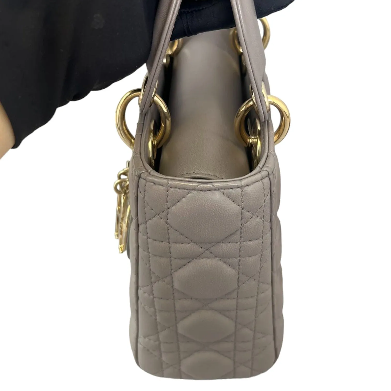 ABCDior Lady Dior Small Lambskin Grey GHW