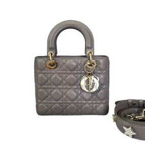 ABCDior Lady Dior Small Lambskin Grey GHW