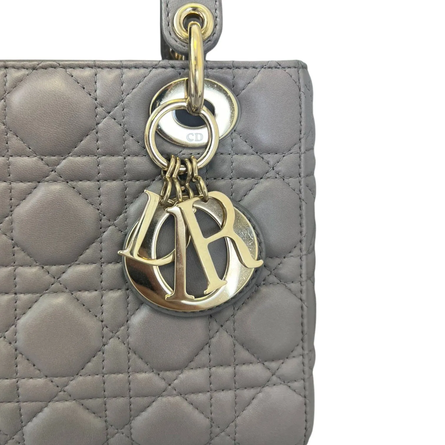 ABCDior Lady Dior Small Lambskin Grey GHW