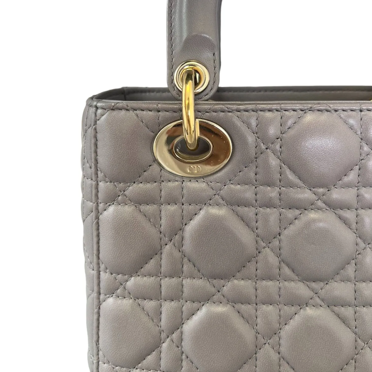 ABCDior Lady Dior Small Lambskin Grey GHW