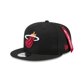 Alpha Industries x Miami Heat Black 9FIFTY Snapback Hat