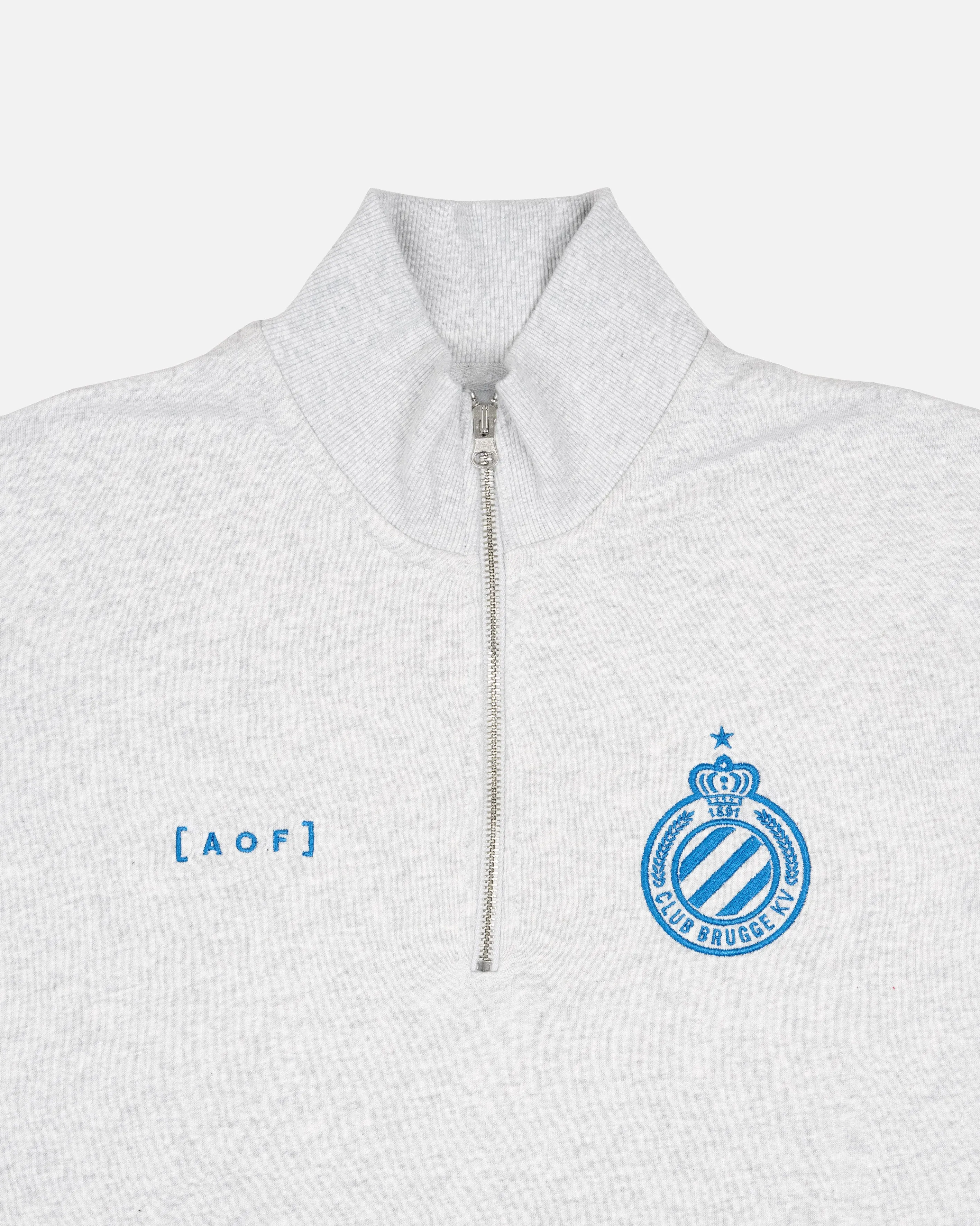 AOF x Club Brugge - Grey Quarter Zip Sweat