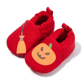 Baby's Round Toe Cotton Elastic Band Closure Anti-Slip Soft Shoes