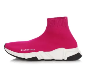 Balenciaga Pink Knit Sock Speed Sneakers