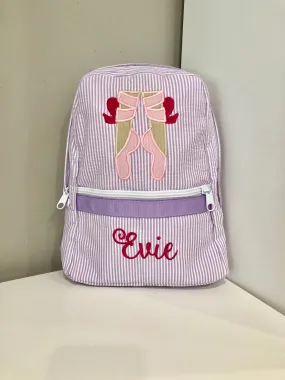 Ballet Shoes Seersucker Backpack