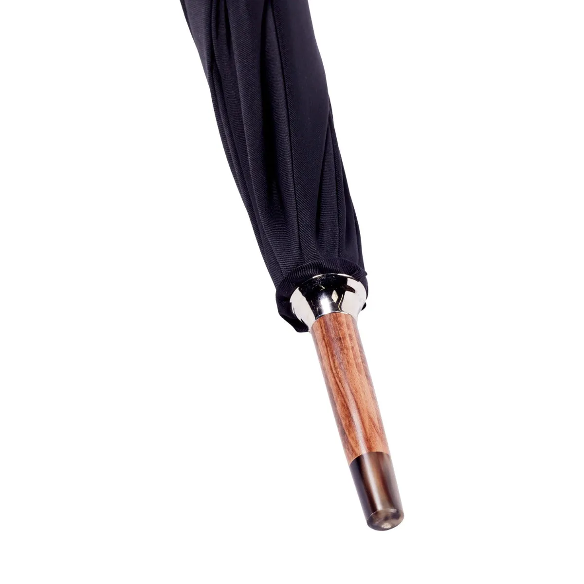 Black Canopy Umbrella with Malacca Handle