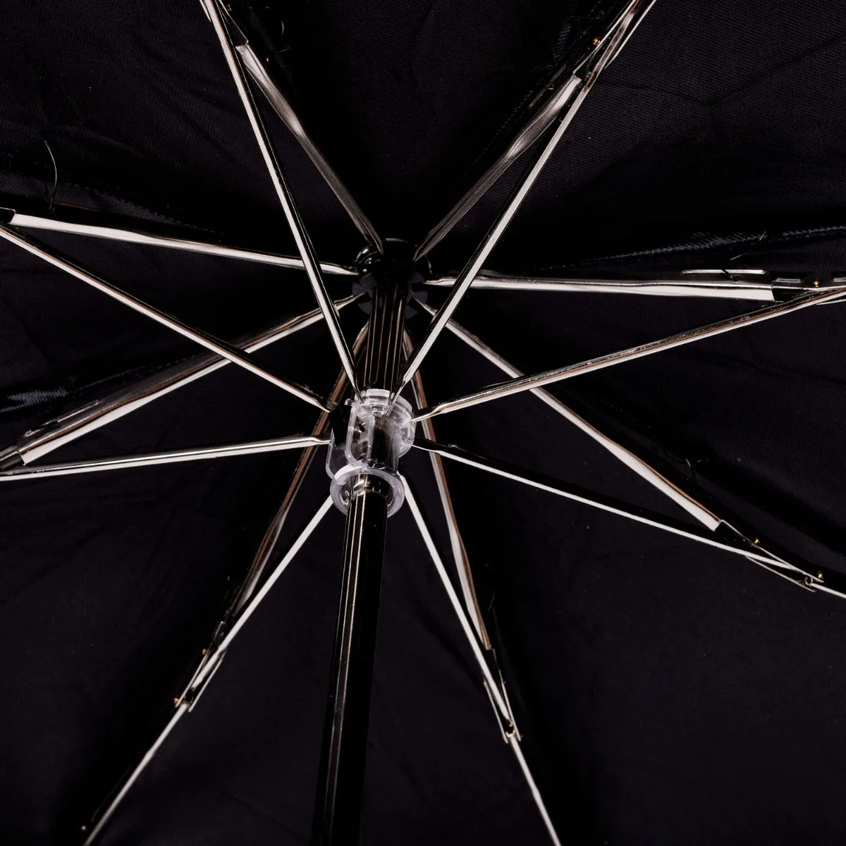 Black Canopy Umbrella with Malacca Handle