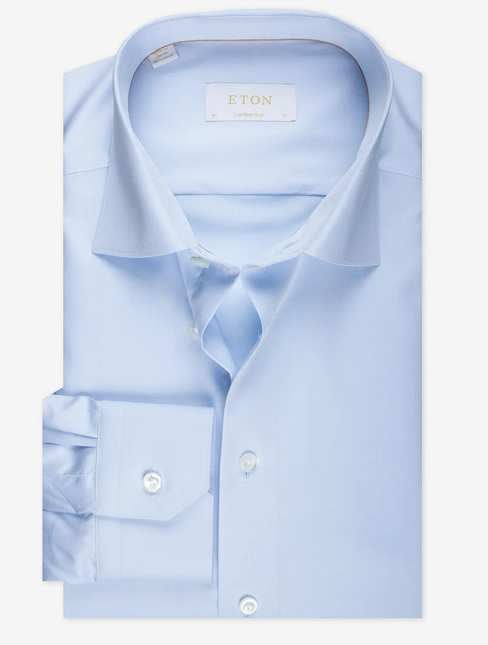 Blue Elevated Twill Contemporary Fit Shirt