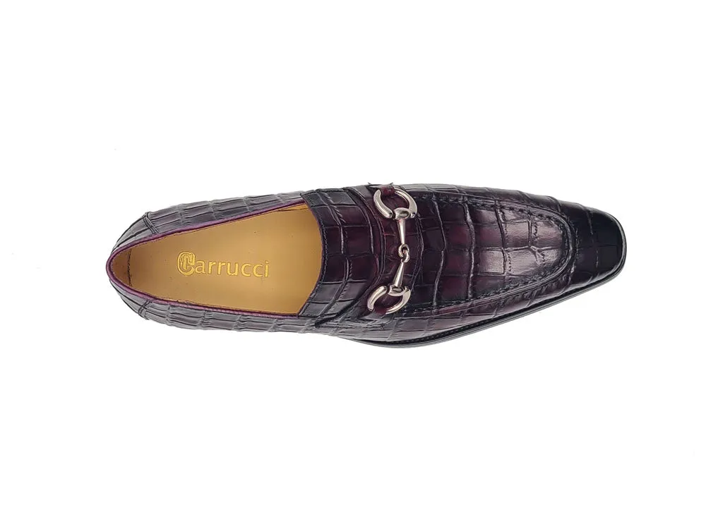 Buckle Loafer w Gator Embossed Leather