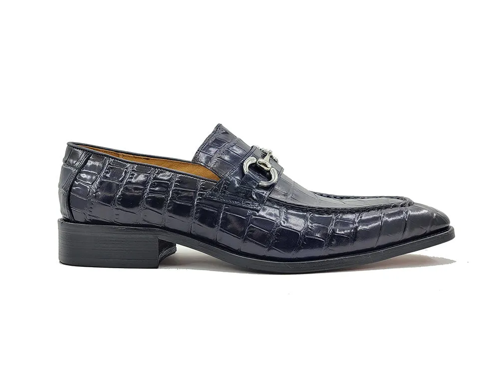 Buckle Loafer w Gator Embossed Leather