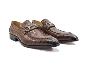 Buckle Loafer w Gator Embossed Leather