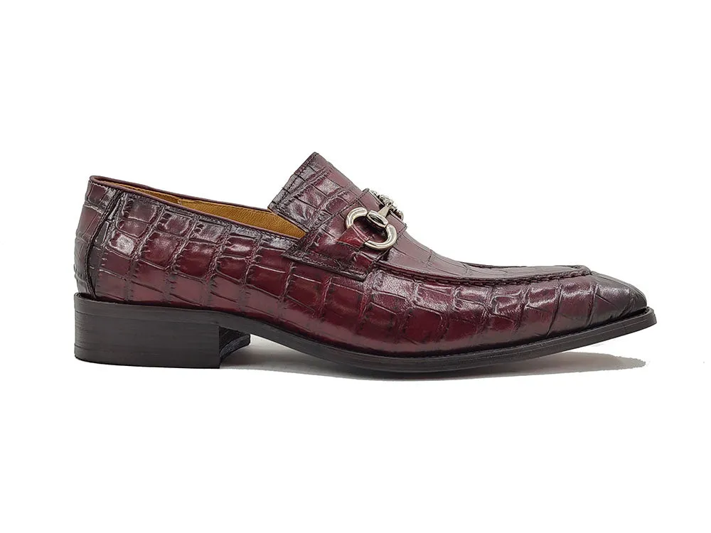 Buckle Loafer w Gator Embossed Leather