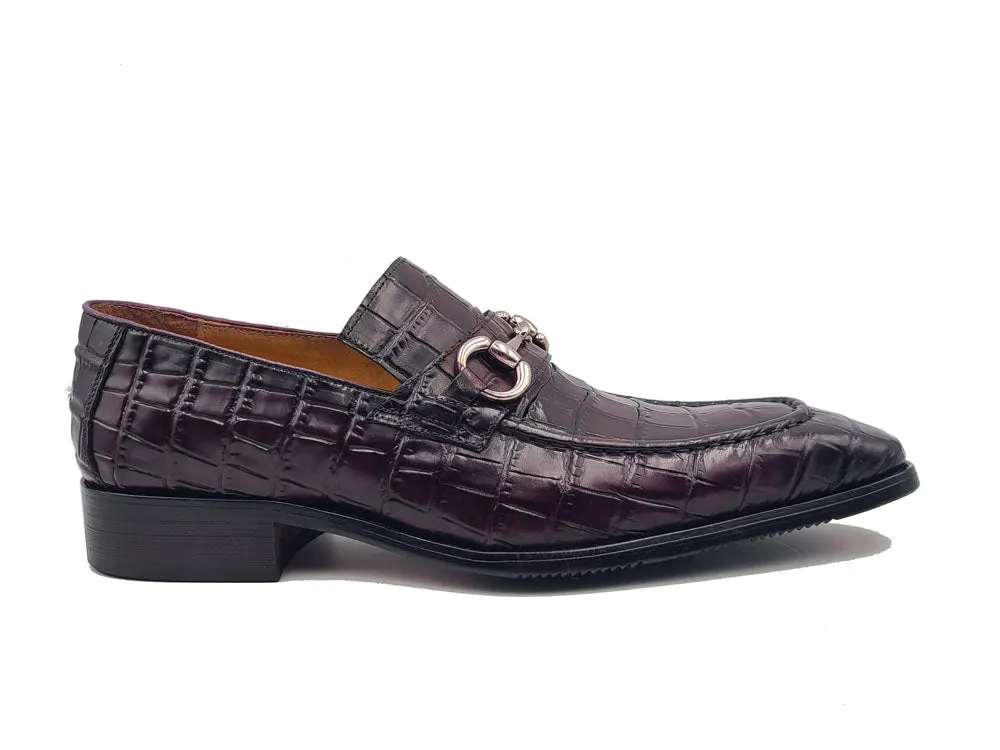 Buckle Loafer w Gator Embossed Leather