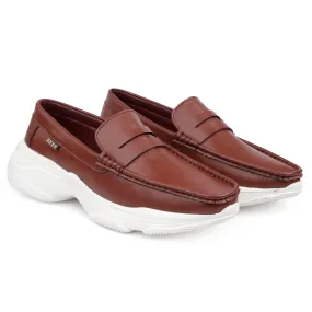 Bxxy's Vegan Leather Trendiest Checker Loafers for Men