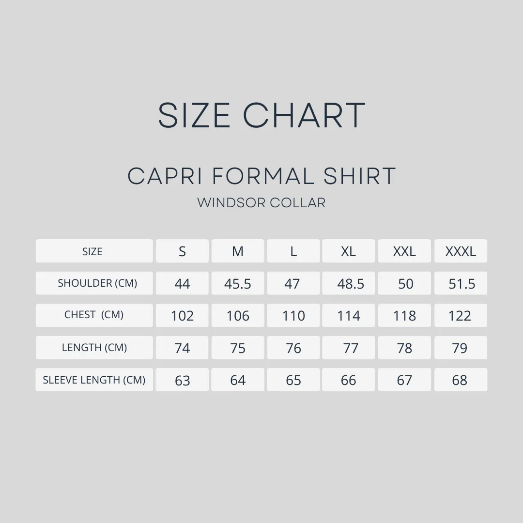 Capri Formal Shirt - Light Blue Windsor Collar