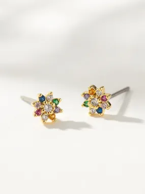 Colorful Flower Stud Earrings