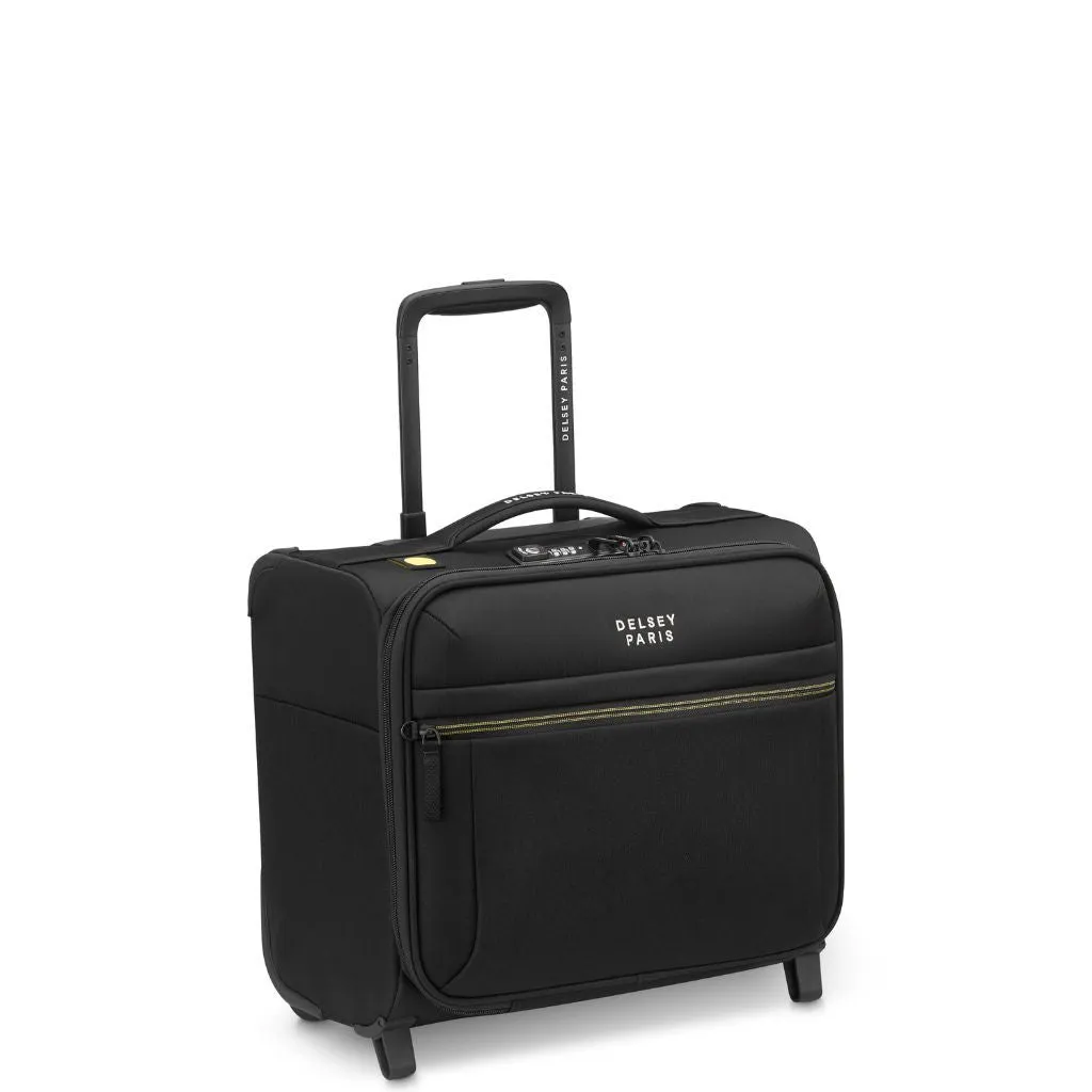 Delsey BROCHANT 3.0 38cm 2 Wheel Cabin Softsided Luggage - Deep Black