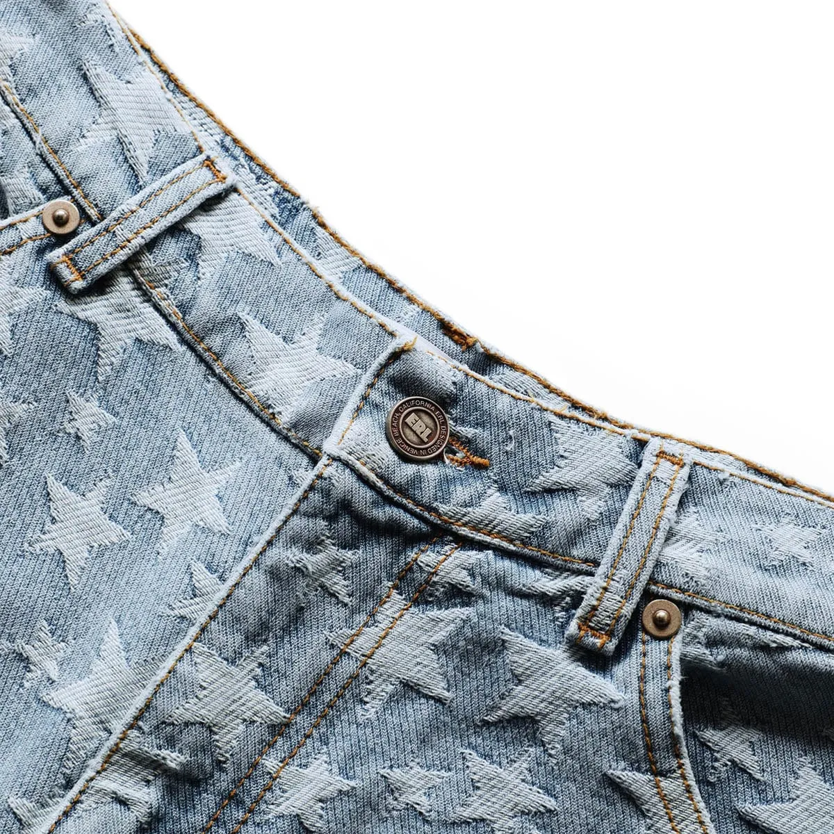 DENIM JACQUARD SHORTS