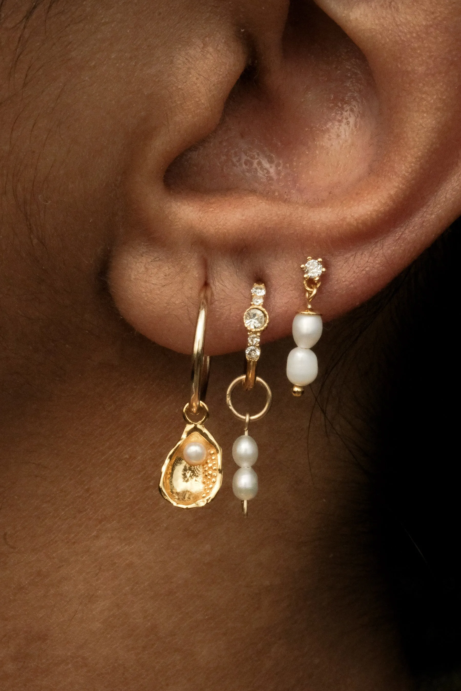 Double Mini Pearl Studs