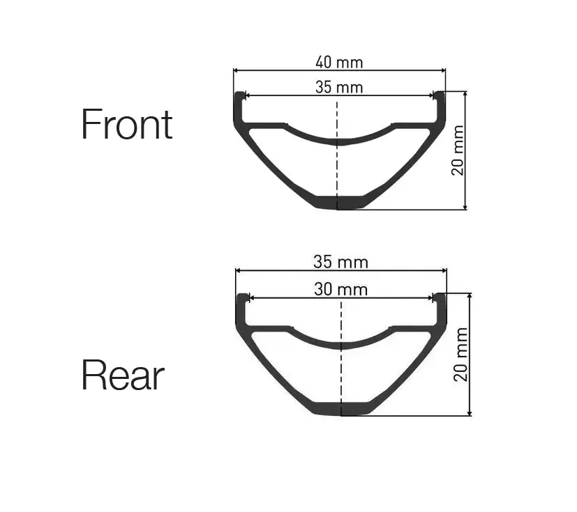 DT Swiss H 1900 Spline Hybrid E-MTB Mullet Wheel Set - 30 / 35mm Rim