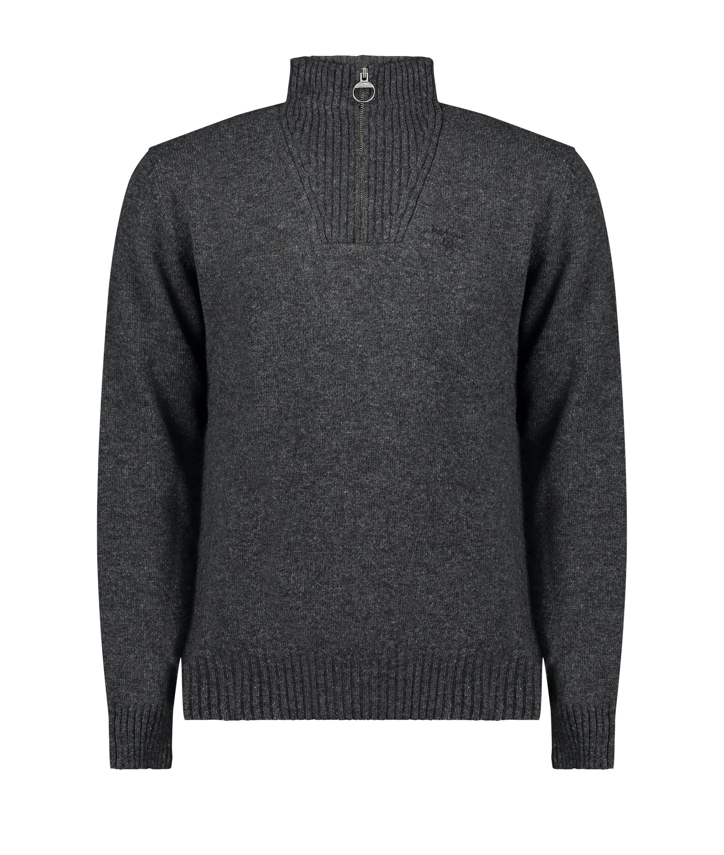 Essential Lambswool Half-Zip Sweater - Grey