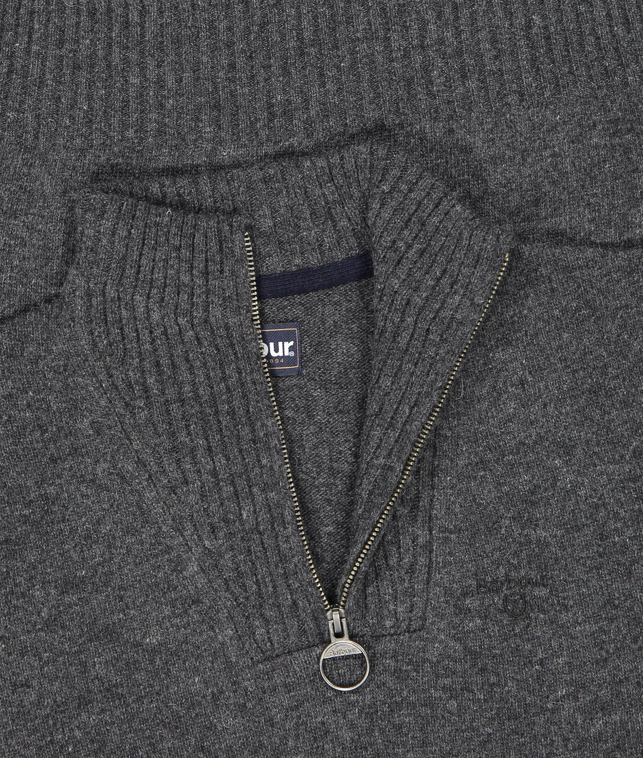 Essential Lambswool Half-Zip Sweater - Grey