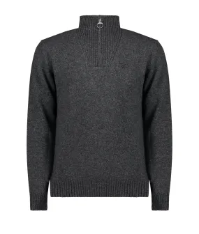 Essential Lambswool Half-Zip Sweater - Grey