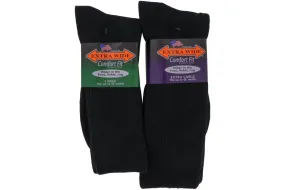 Extra Wide Socks Crew Black