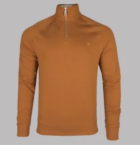 Farah Jim 1/4 Zip Sweatshirt Ochre