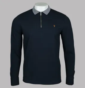 Farah LS Vancouver Polo Shirt True Navy