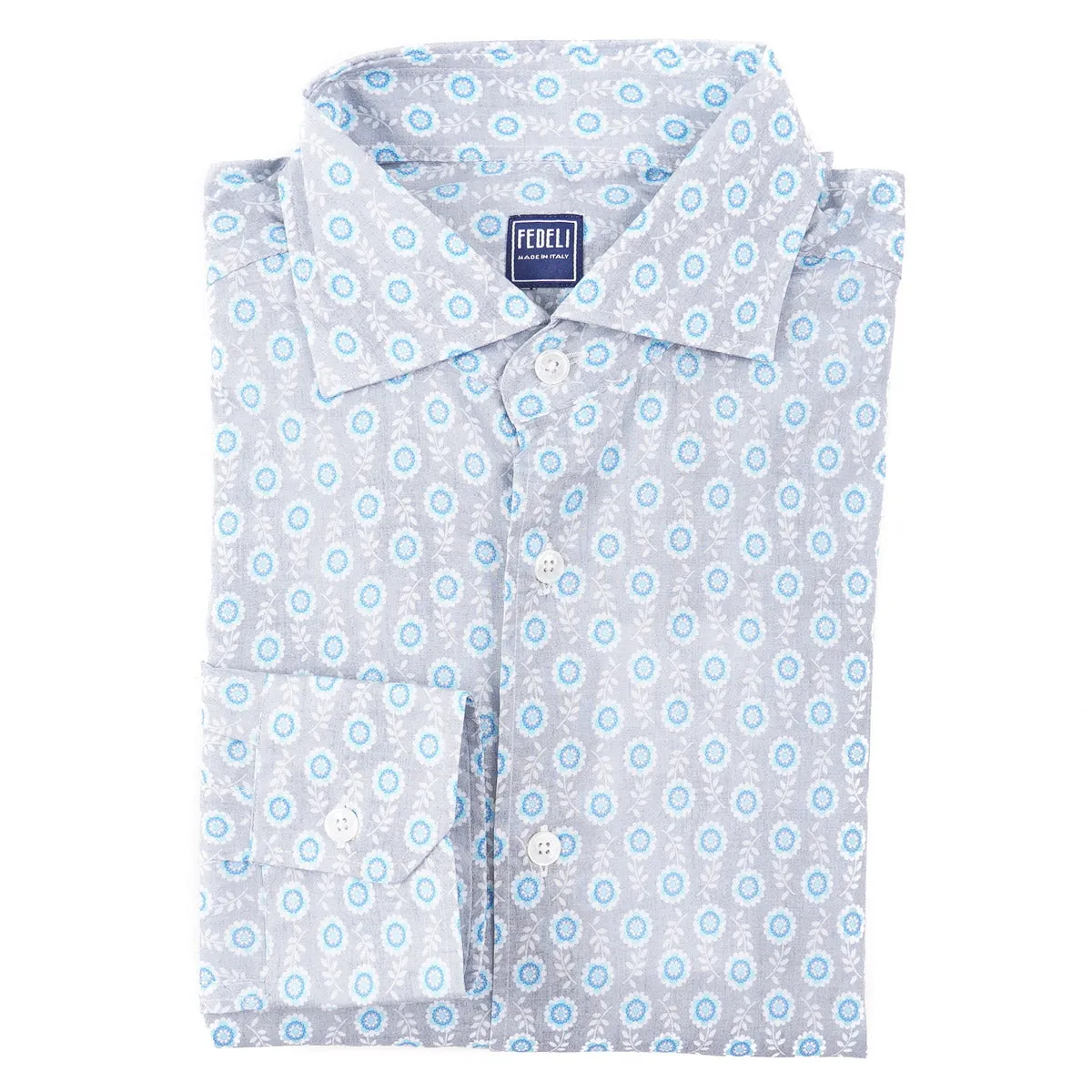 Fedeli Lightweight Printed Cotton Shirt