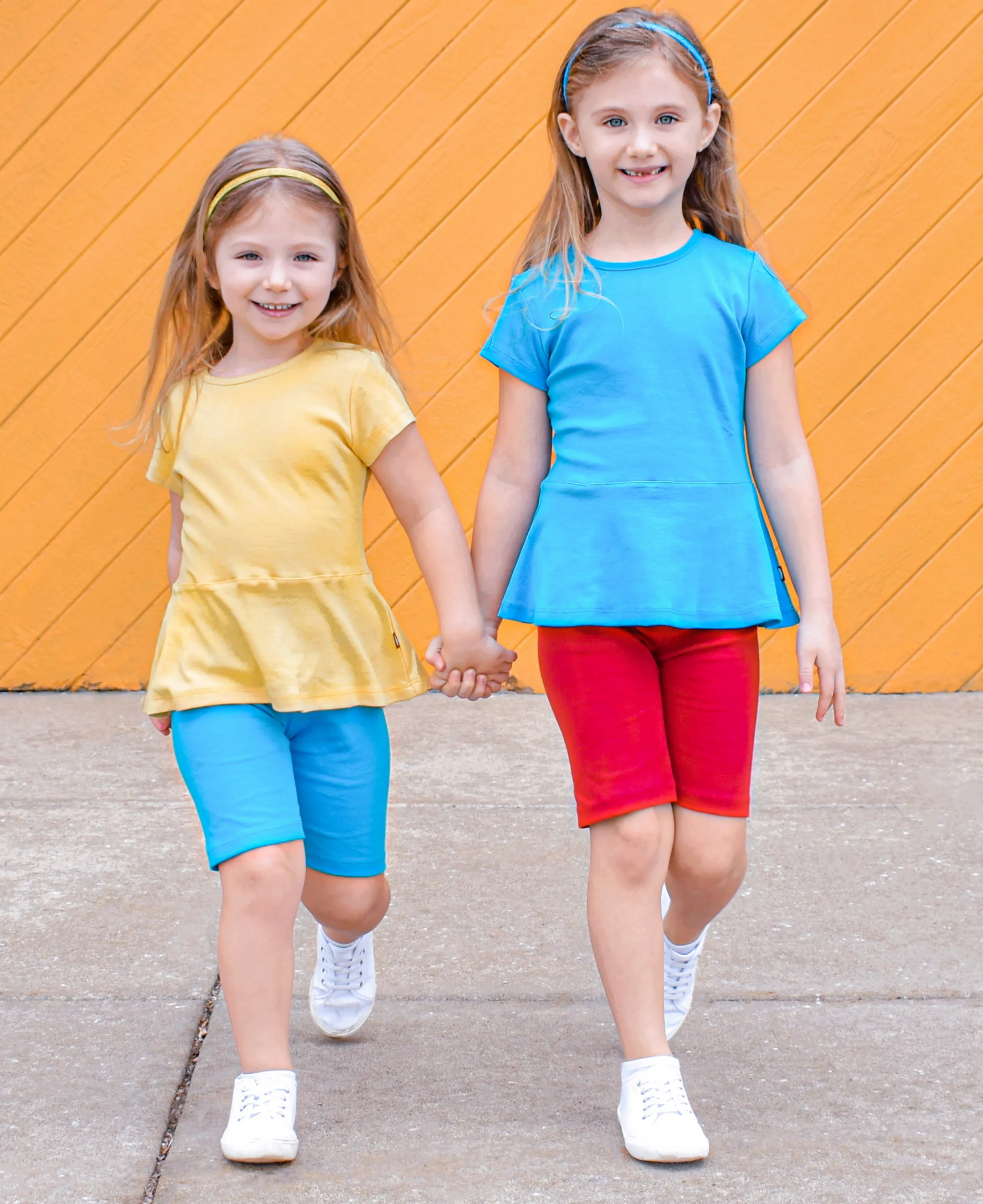 Girls Soft Cotton Long Bike Shorts | Candy Apple