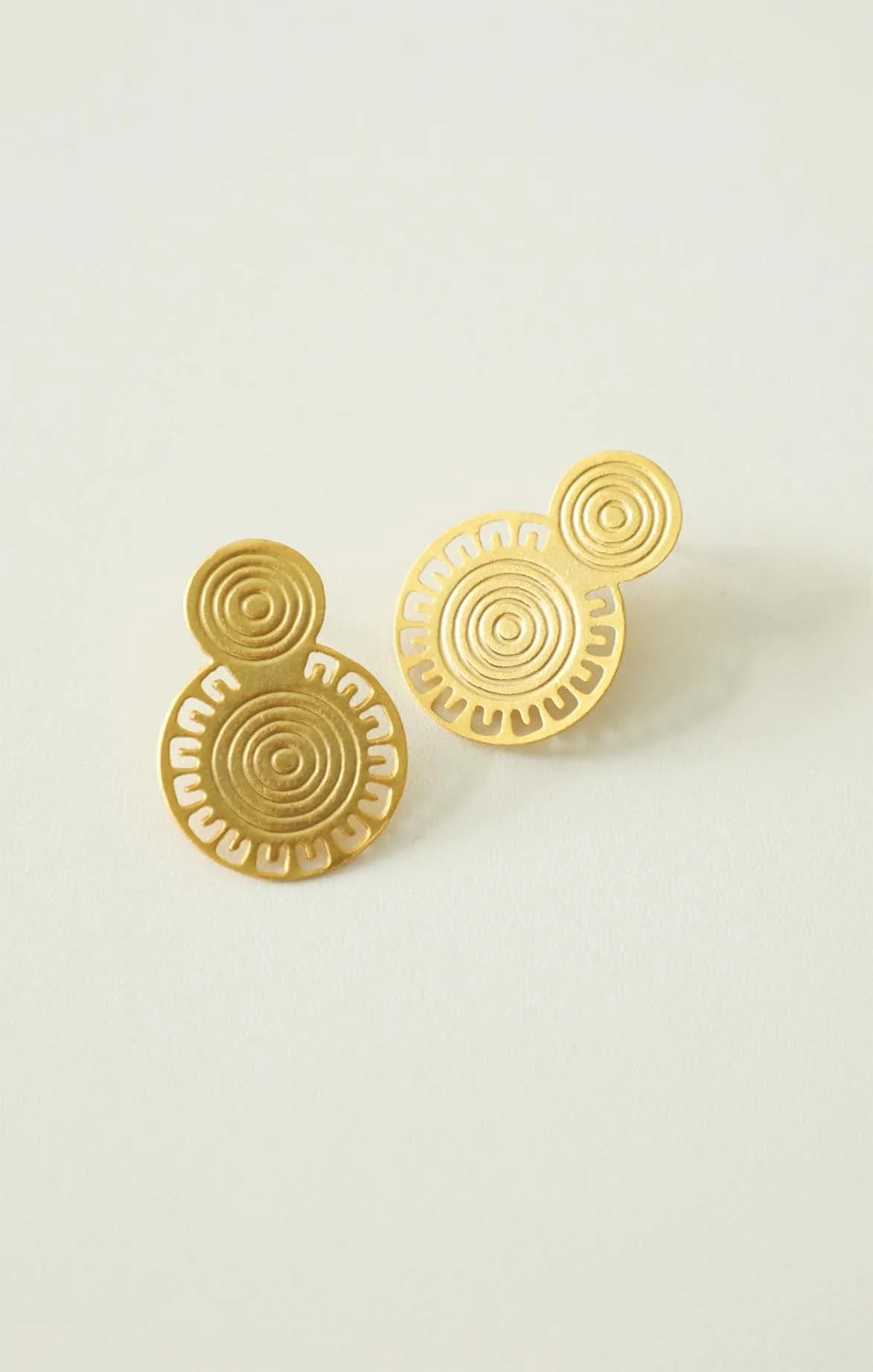 Gold Geometric Stud Earrings